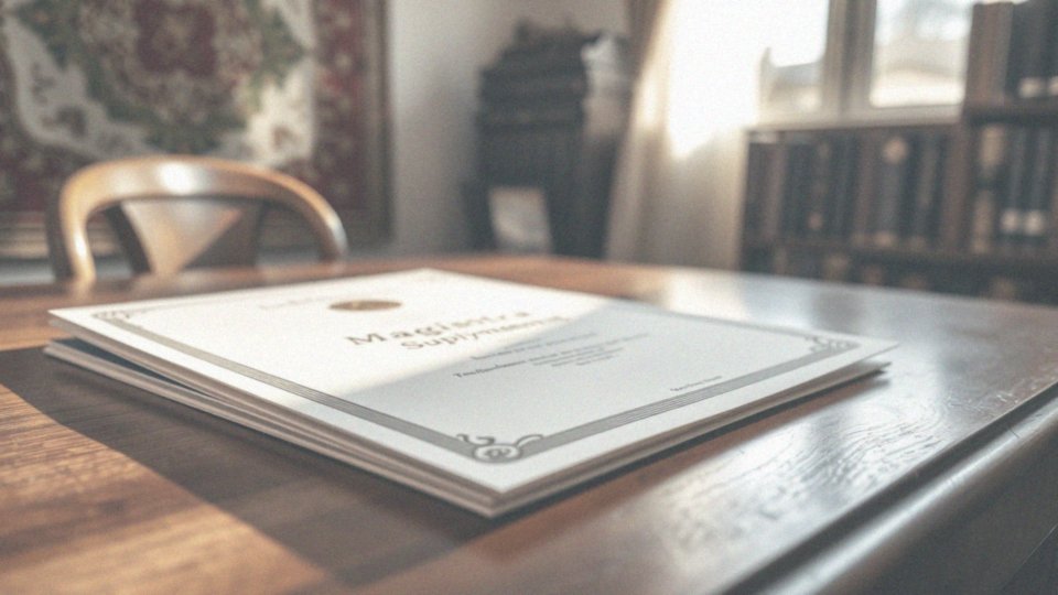 Jakie są dokumenty potwierdzające ukończenie studiów magisterskich?